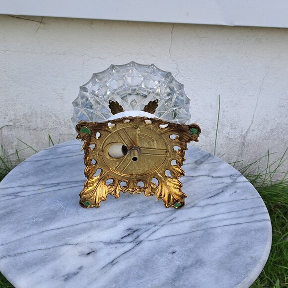 Vintage Ashtray Stand Marble & Brass - Picture 7 of 11